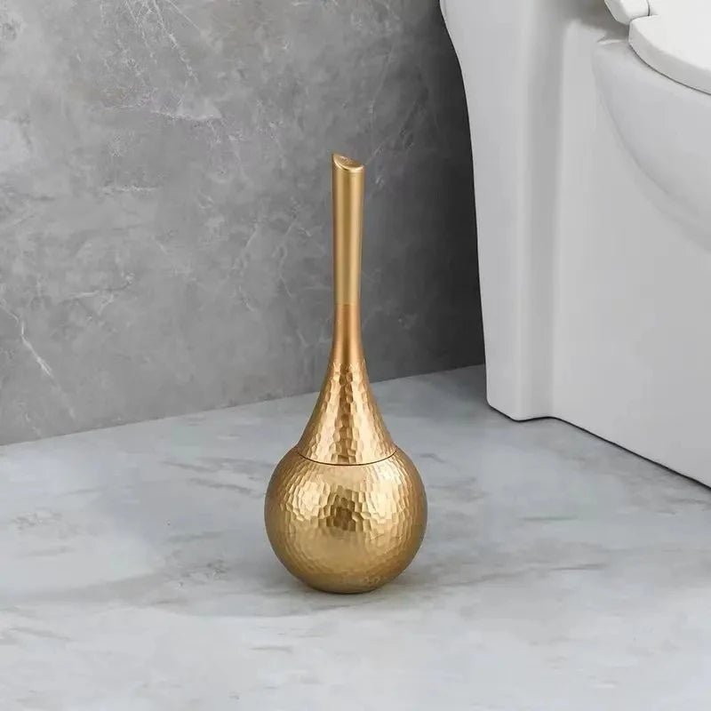 GoldenLuxe Sculpted Toilet Brush | Luxury Bathroom Accessory | Modern Gold Design | Hygienic Cleaning Tool 8