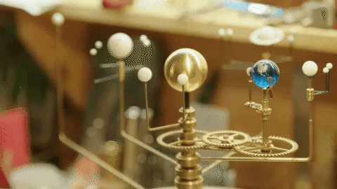 Grand Orrery Model - Handcrafted Brass Solar System Replica with 9 Planets 1