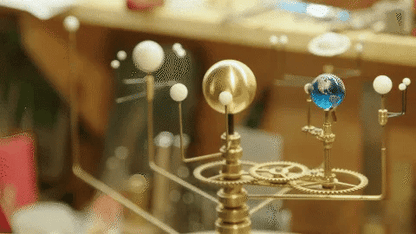 Grand Orrery Model - Handcrafted Brass Solar System Replica with 9 Planets 1