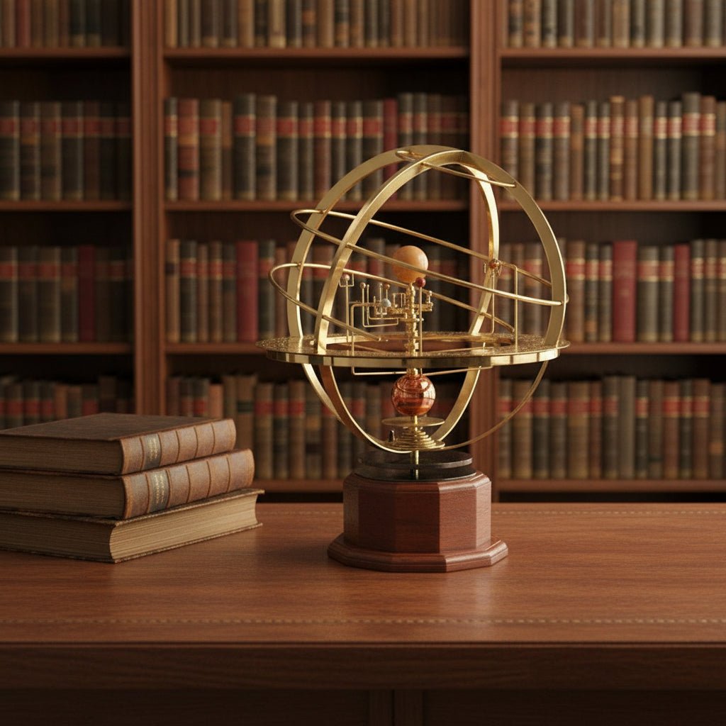 Grand Orrery Model - Handcrafted Brass Solar System Replica with 9 Planets 3
