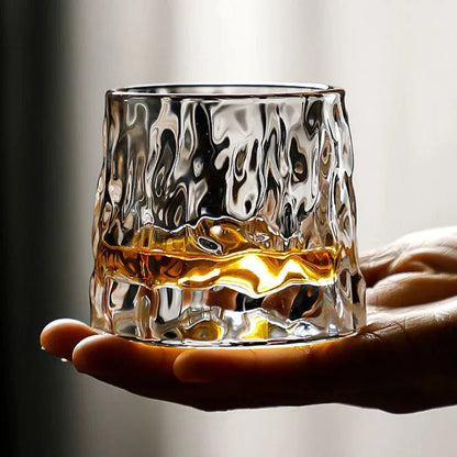Grandeur - Spinning Whiskey Tumbler Glass, Heat Resistant EDO Design, 160ml 6