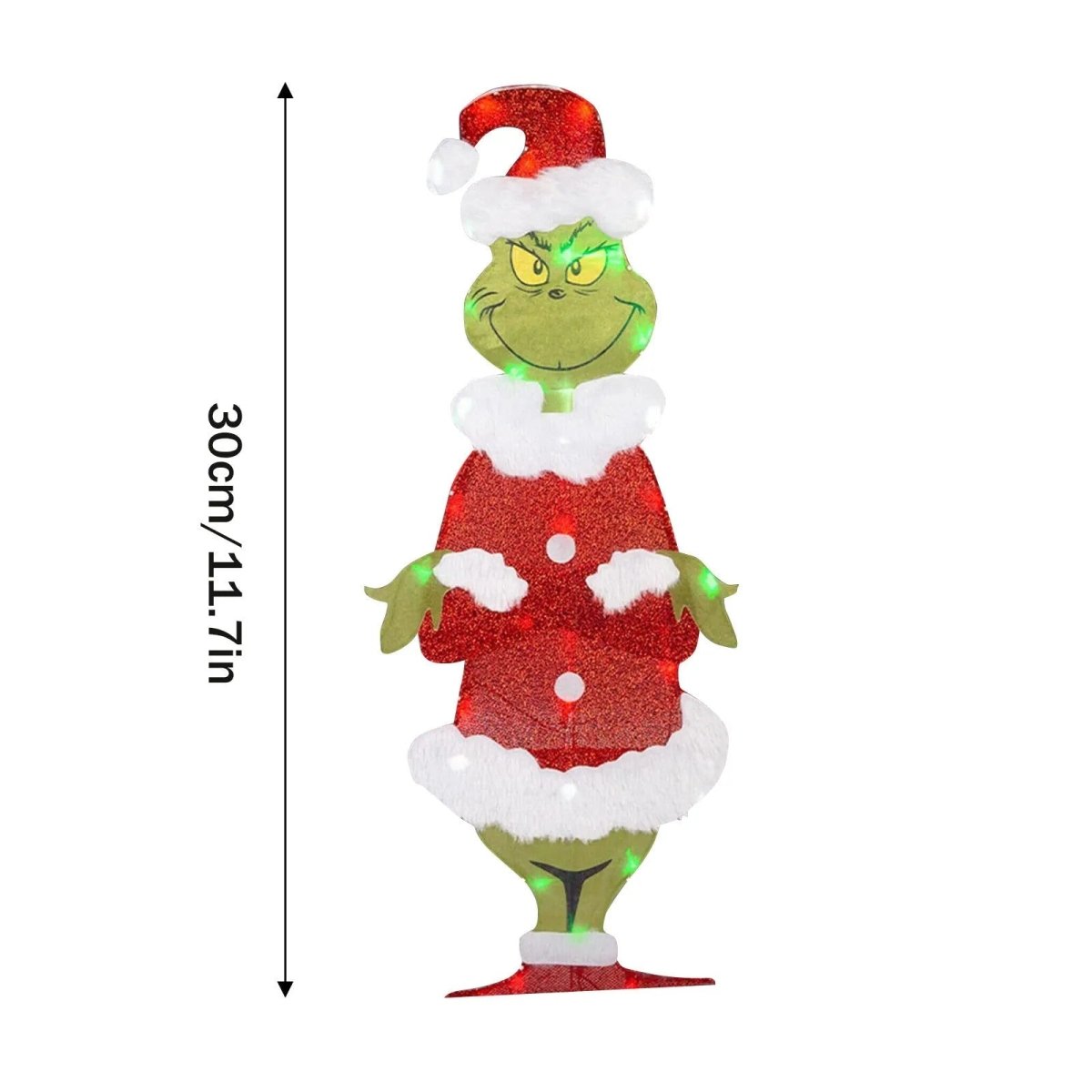 Grinch Garden Decoration with LED Lighting - Cheerful Holiday Accent 6