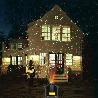 STARGLEAM – Red & Green Laser Projector for Festive Outdoor Illumination