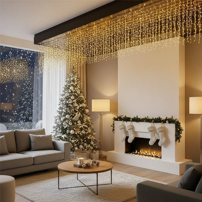 LUMICURT – 5M LED Curtain Fairy Lights with 8 Modes for Indoor & Outdoor