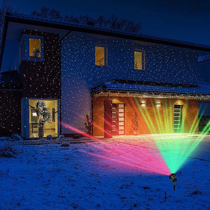 STARGLEAM – Red & Green Laser Projector for Festive Outdoor Illumination