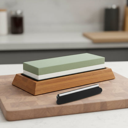 HEZHEN Kitchen Knife Sharpener Grinding Stone Diamond Sharpening Surface Whetstone Knife Kitchen Grinding Tool with Angle Guide 0