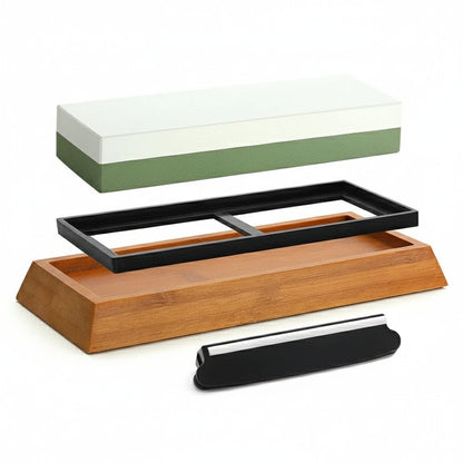 HEZHEN Kitchen Knife Sharpener Grinding Stone Diamond Sharpening Surface Whetstone Knife Kitchen Grinding Tool with Angle Guide 3