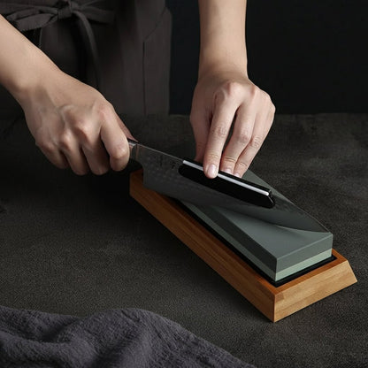 HEZHEN Kitchen Knife Sharpener Grinding Stone Diamond Sharpening Surface Whetstone Knife Kitchen Grinding Tool with Angle Guide 5