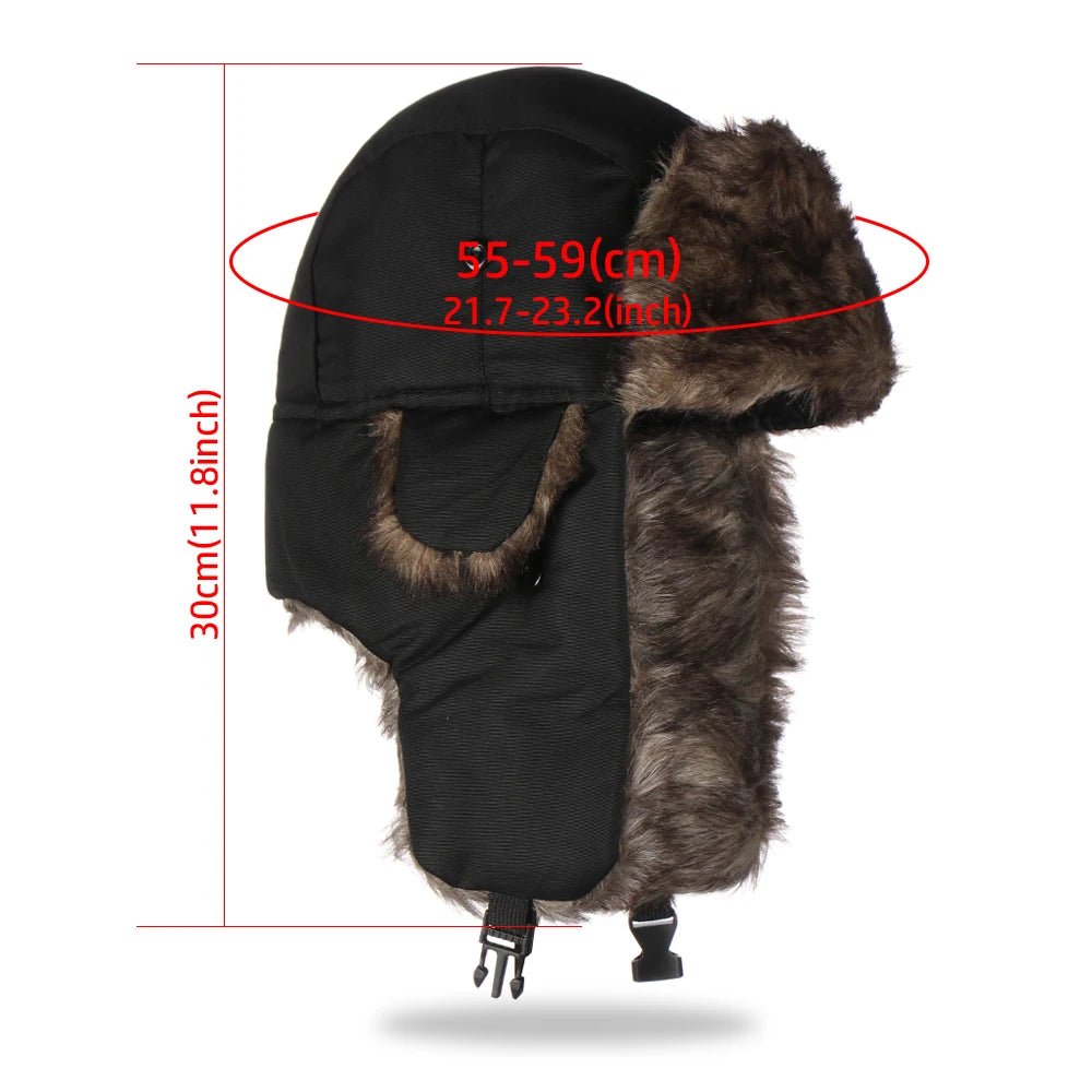 SKIFURRY – Cozy Faux Fur Aviator Ski Hat Warm Earflap Cap for Men and Women