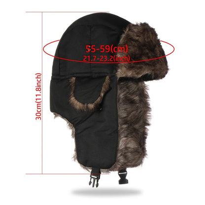 SKIFURRY – Cozy Faux Fur Aviator Ski Hat Warm Earflap Cap for Men and Women