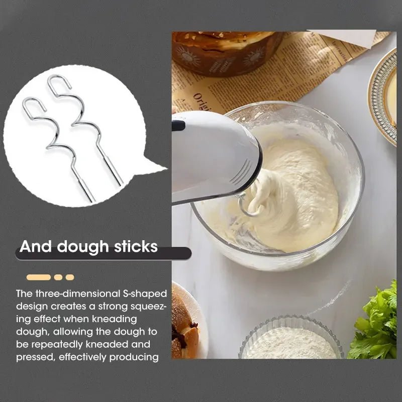 Hand Mixer - 7-Speed Electric Mixer with Dough Hooks for Baking and Whipping 4