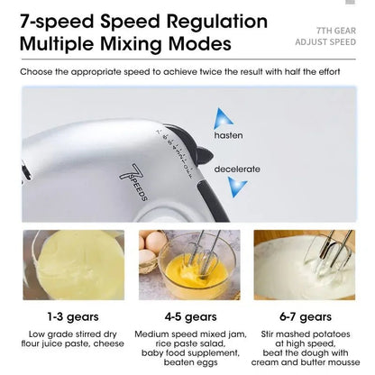 Hand Mixer - 7-Speed Electric Mixer with Dough Hooks for Baking and Whipping 5