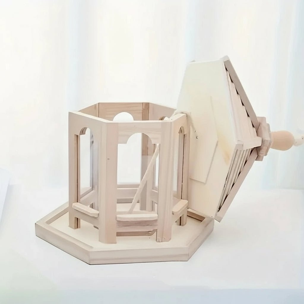 Handcrafted Wooden Bird Feeder with Integrated Water System for Outdoor Decor 4