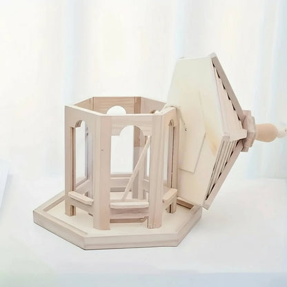 Handcrafted Wooden Bird Feeder with Integrated Water System for Outdoor Decor 4