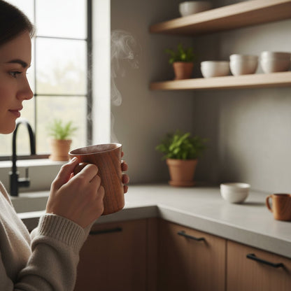 Handcrafted Wooden Mug - Unique Natural Wood Coffee & Beer Cup 4