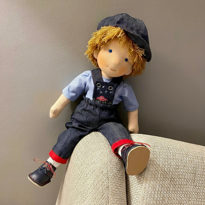 Handmade All-Cotton Waldorf Doll - Personalized 12-Inch Soft Toy for Kids 10