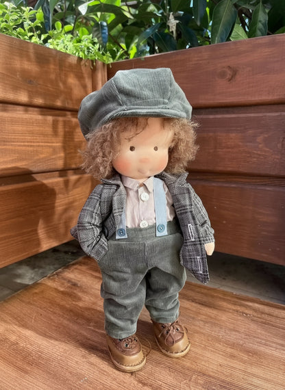 Handmade All-Cotton Waldorf Doll - Personalized 12-Inch Soft Toy for Kids 4