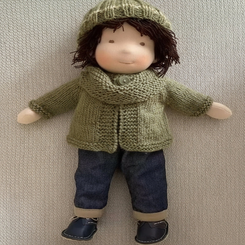 Handmade All-Cotton Waldorf Doll - Personalized 12-Inch Soft Toy for Kids 5