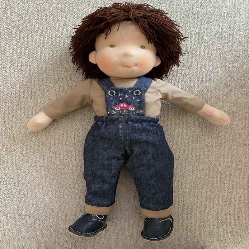 Handmade All-Cotton Waldorf Doll - Personalized 12-Inch Soft Toy for Kids 8