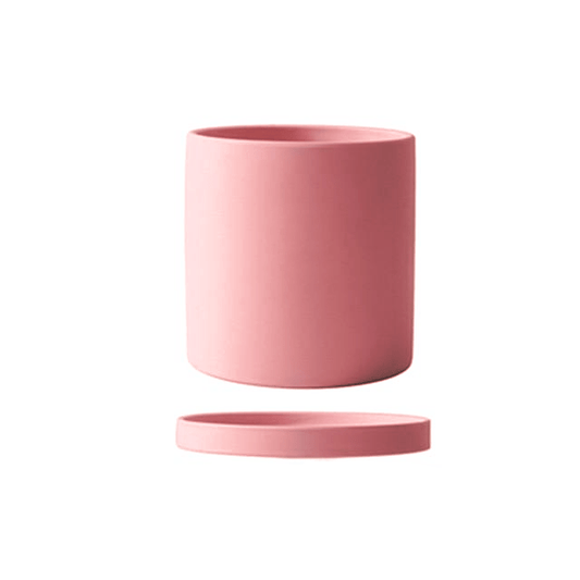 Handmade Ceramic Plant Pot with Drainage Saucer - Elegant Indoor Planter for Flowers 0