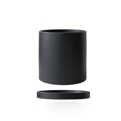 Handmade Ceramic Plant Pot with Drainage Saucer - Elegant Indoor Planter for Flowers 13