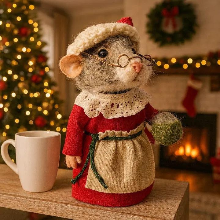 Handmade Felt Mouse Ornaments Set - Unique Soft Felt Decor for Home Accents 3