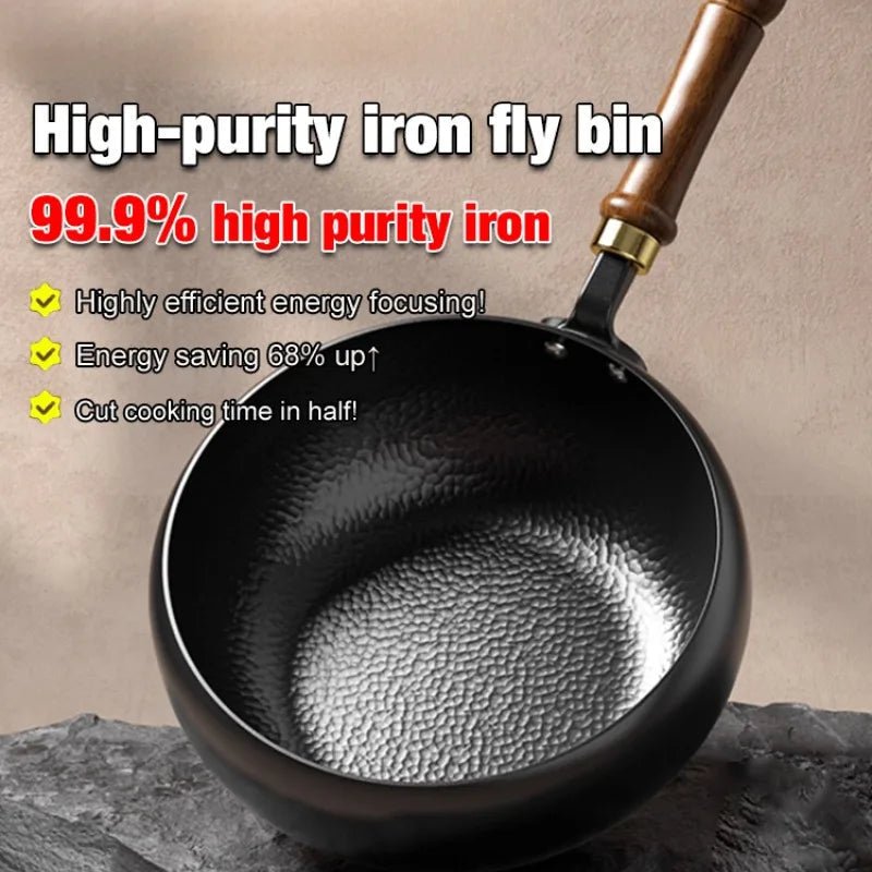 Handmade Iron Cooking Pot - Versatile Non-Stick Cookware for Gas & Induction 0
