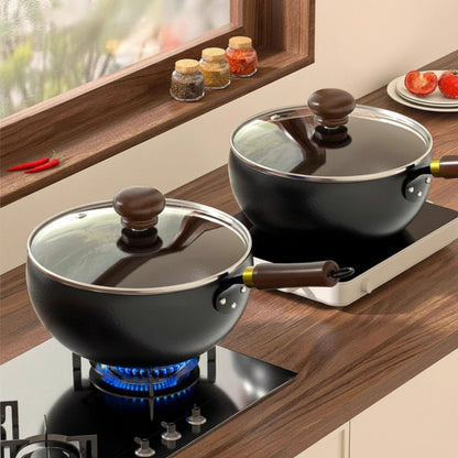 Handmade Iron Cooking Pot - Versatile Non-Stick Cookware for Gas & Induction 1