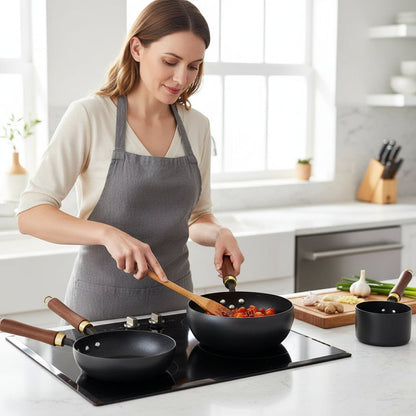 Handmade Iron Cooking Pot - Versatile Non-Stick Cookware for Gas & Induction 4