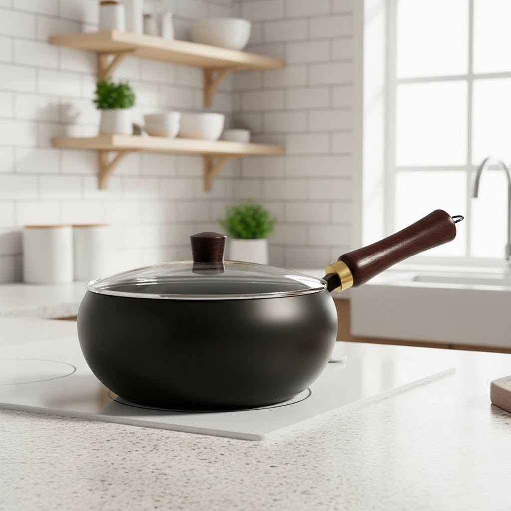 Handmade Iron Cooking Pot - Versatile Non-Stick Cookware for Gas & Induction 7