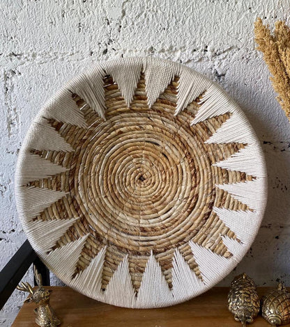 Handmade Tribal Seagrass Wall Baskets - Eco-Friendly Bohemian Home Decor 1