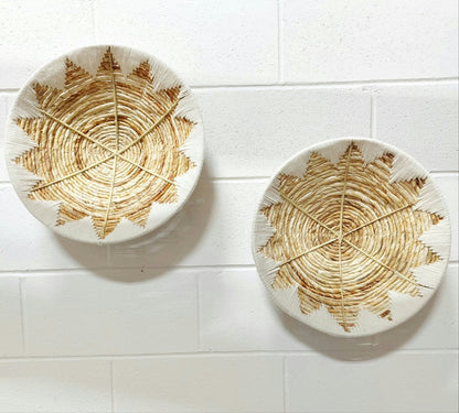 Handmade Tribal Seagrass Wall Baskets - Eco-Friendly Bohemian Home Decor 5
