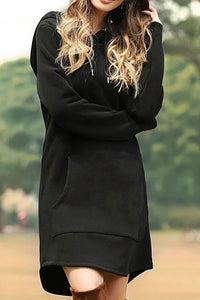 Heidi-Mode - Cozy Velvety-Soft Hoodie Dress for Women - Trendy Casual Wear 5