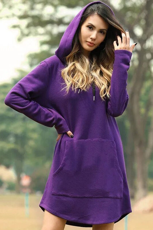 Heidi-Mode - Cozy Velvety-Soft Hoodie Dress for Women - Trendy Casual Wear 7