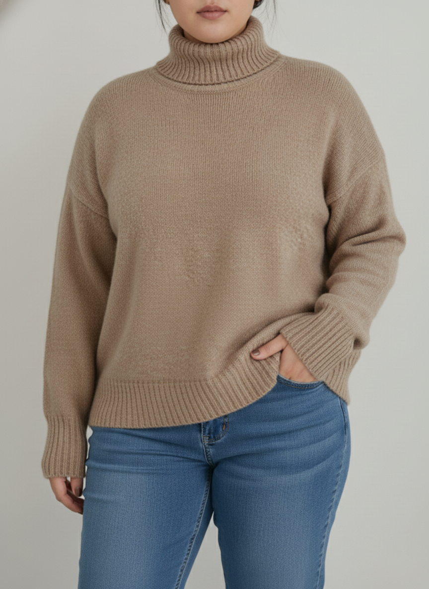 Heidi-Mode - Women's Oversized Cashmere Turtleneck Sweater for Comfort 2