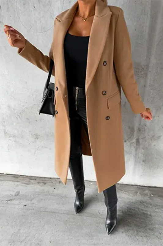 VELTRENCH – Elegant Long Trench Coat for Women with Winter Warmth