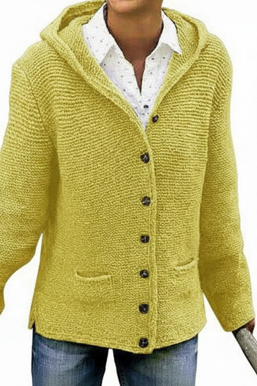 WARMDRIFT – Midweight Knit Coat with Hood and Long Sleeve Comfort