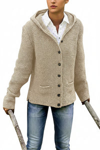 WARMDRIFT – Midweight Knit Coat with Hood and Long Sleeve Comfort