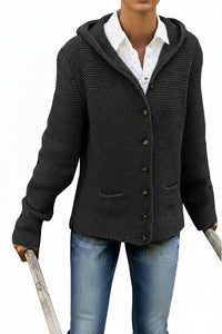 WARMDRIFT – Midweight Knit Coat with Hood and Long Sleeve Comfort