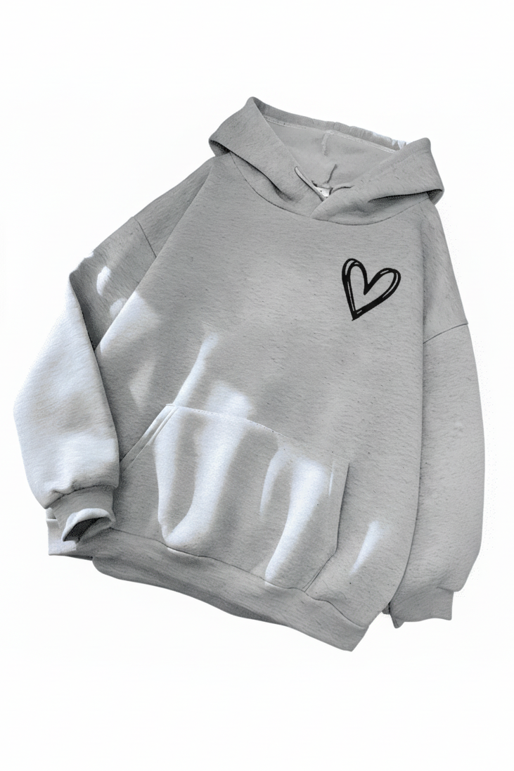 Heidi Fashion - Women's Heart Print Hoodie for Ultimate Comfort and Style 2