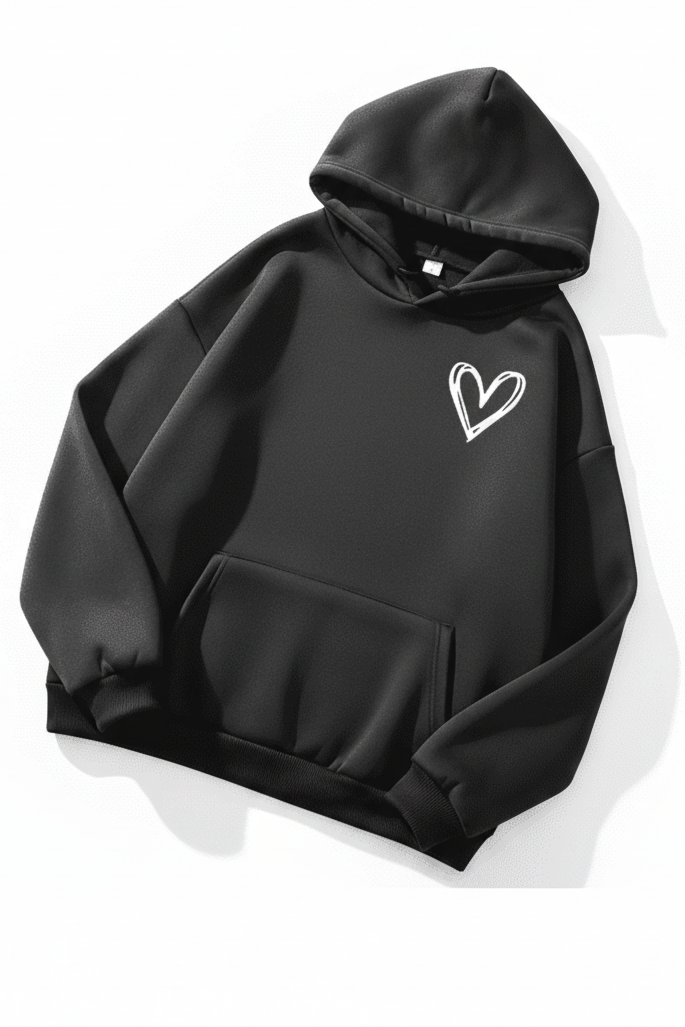 Heidi Fashion - Women's Heart Print Hoodie for Ultimate Comfort and Style 3