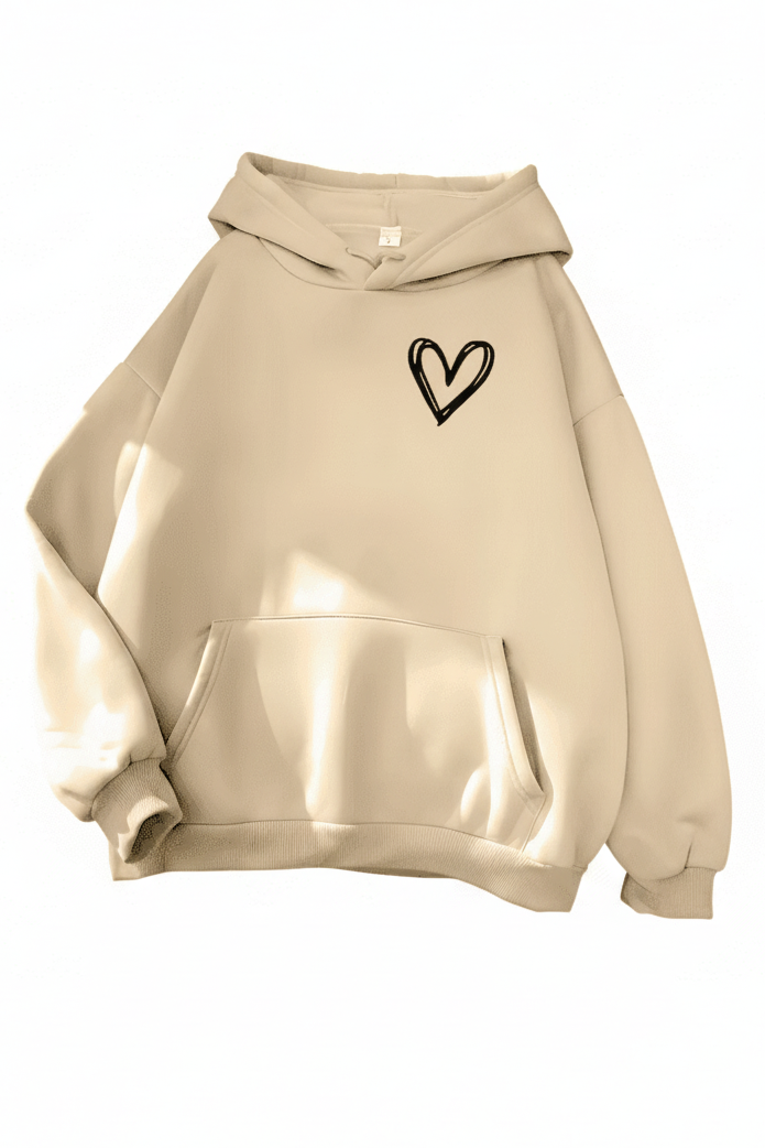 Heidi Fashion - Women's Heart Print Hoodie for Ultimate Comfort and Style 4