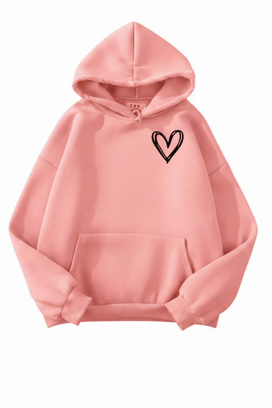Heidi Fashion - Women's Heart Print Hoodie for Ultimate Comfort and Style 5