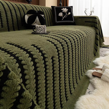 Heritage Plush Tufted Sofa Cover - Soft Microfibre, Non-Slip, Machine Washable 2