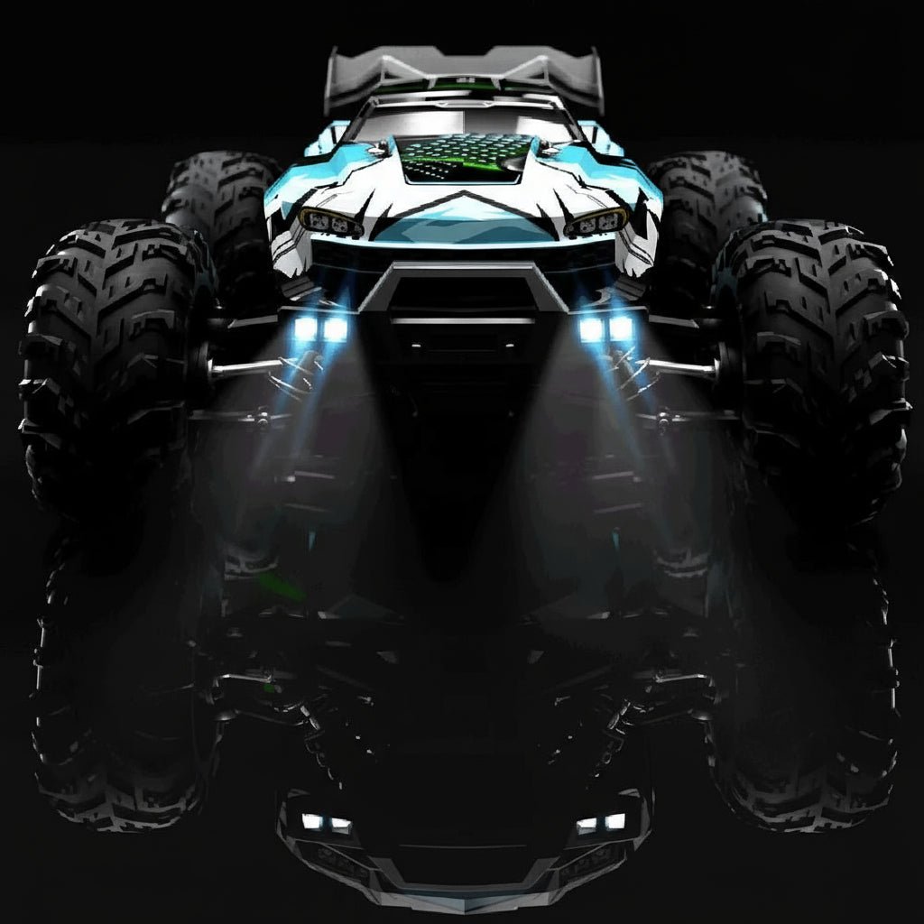 High-Speed 1:16 4WD RC Car - Off-Road Remote Control Monster Truck with LED Lights, 70KM/H 1