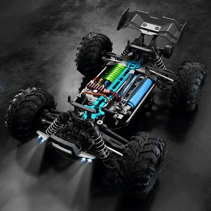 High-Speed 1:16 4WD RC Car - Off-Road Remote Control Monster Truck with LED Lights, 70KM/H 2