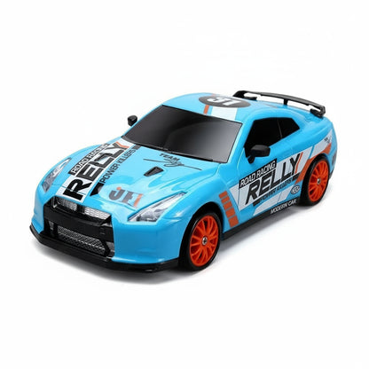 High-Speed 1:24 4WD RC Drift Car with LED Lights & Replaceable Tires 7