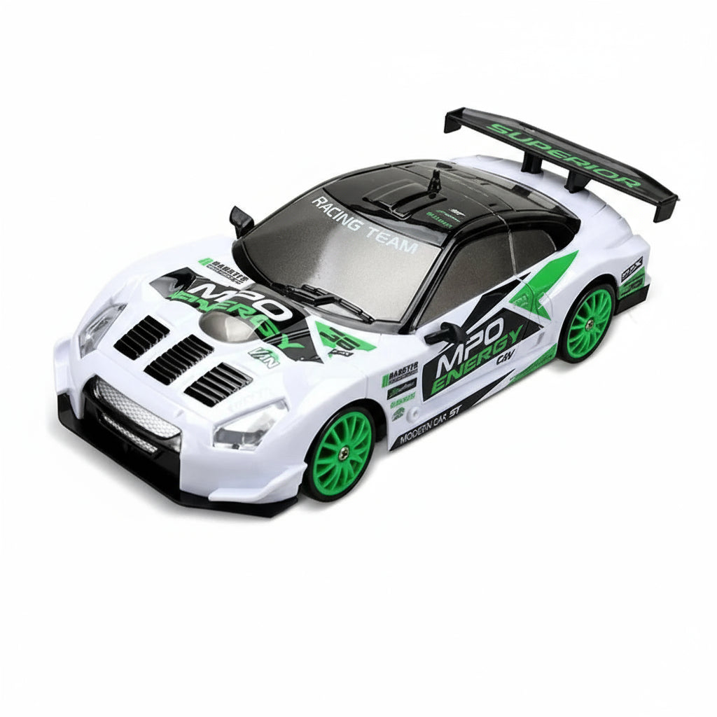 High-Speed 1:24 4WD RC Drift Car with LED Lights & Replaceable Tires 9