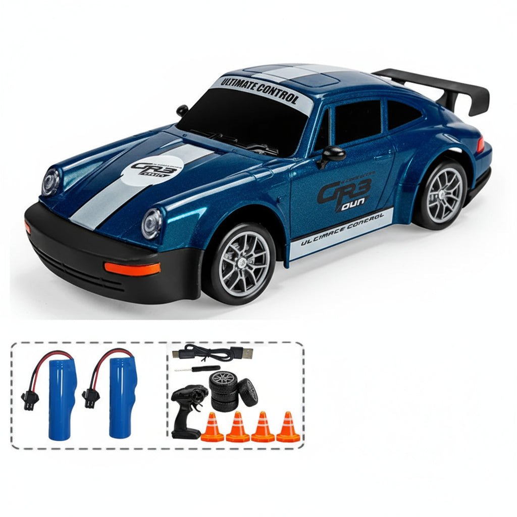 High-Speed 4WD RC Drift Car with LED Lights & Dual Tires for Kids 14