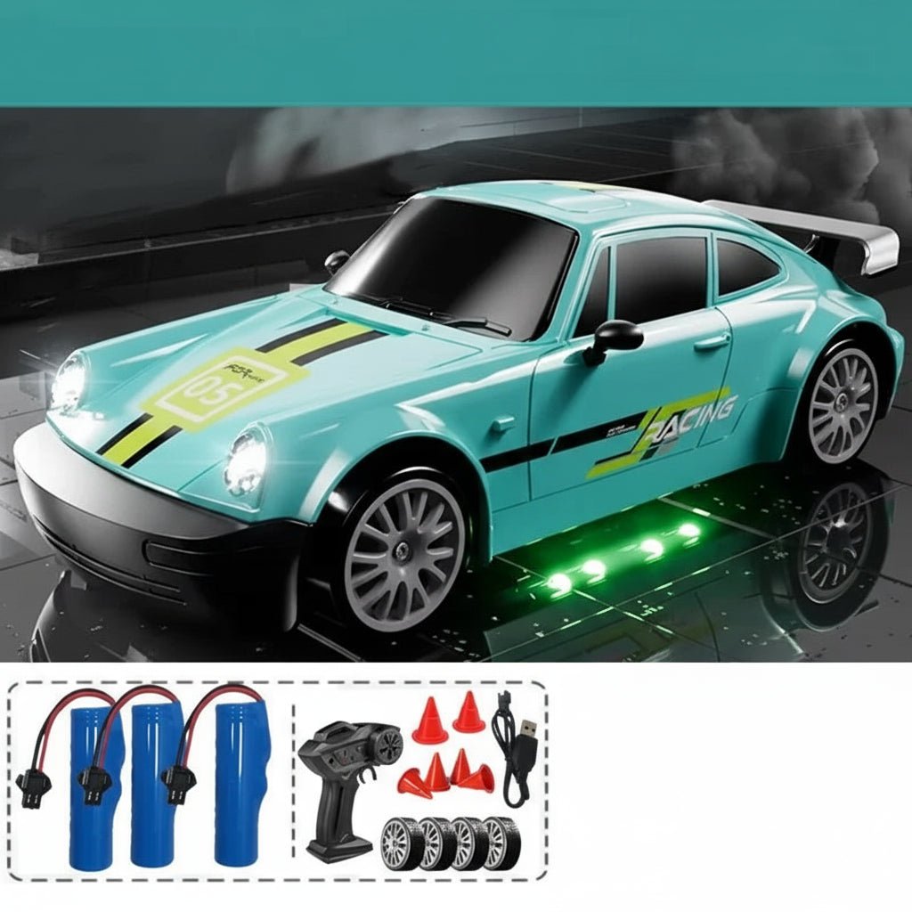High-Speed 4WD RC Drift Car with LED Lights & Dual Tires for Kids 15